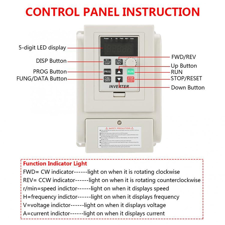 AT1-04K0X 4KW 220V Single-phase Input Three-phase Output Inverter, AT1-04K0X