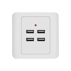 5V 3.1A 4 Ports USB Wall Charger Adapter Dock Station Socket Power Panel, 36V input, 4 Ports USB 2.0