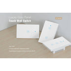 WS-US-01 EWeLink APP & Touch Control 2A 1 Gang Tempered Glass Panel Smart Wall Switch, AC 90V-250V, US Plug, 1 Gang