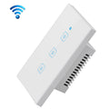 WS-US-03 EWeLink APP & Touch Control 2A 3 Gangs Tempered Glass Panel Smart Wall Switch, AC 90V-250V, US Plug, 3 Gangs