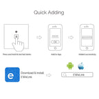WS-US-03 EWeLink APP & Touch Control 2A 3 Gangs Tempered Glass Panel Smart Wall Switch, AC 90V-250V, US Plug, 3 Gangs