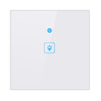 WS-UK-01 EWeLink APP & Touch Control 2A 1 Gang Tempered Glass Panel Smart Wall Switch, AC 90V-250V, UK Plug, 1 Gang