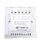 WS-UK-02 EWeLink APP & Touch Control 2A 2 Gangs Tempered Glass Panel Smart Wall Switch, AC 90V-250V, UK Plug, 2 Gangs