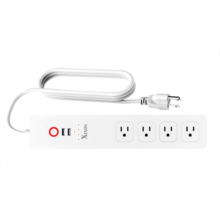 2 x USB Ports + 4 x US Plug Jack WiFi Remote Control Smart Power Socket Works with Alexa & Google Home, Cable Length: 1.5m, AC 110-240V, US Plug, 4xUSB + 3xUS Plug(US Plug)