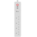2 x USB Ports + 4 x UK Plug Jack WiFi Remote Control Smart Power Socket Works with Alexa & Google Home, Cable Length: 1.8m, AC 90-265V, UK Plug, 4xUSB + 3xUK Plug(UK Plug)