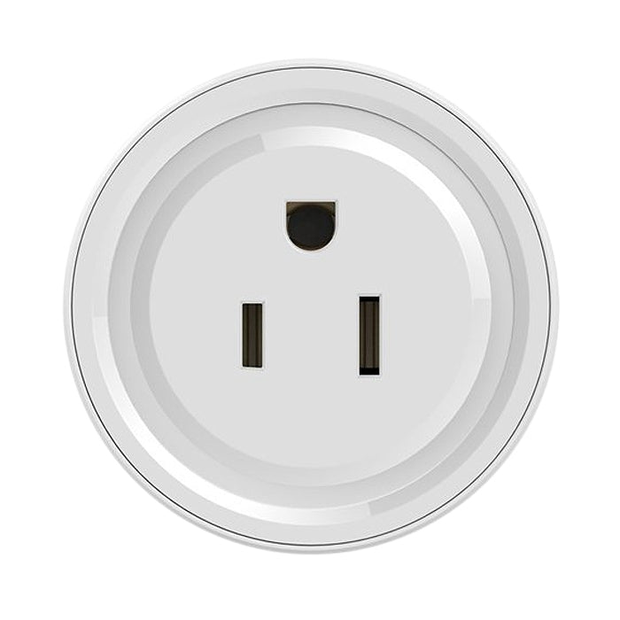 10A Smart WiFi Mini Plug APP Remote Control Timing Check Power Usage Smart Socket Works with Alexa & Google Home, AC 110V, US Plug, Round Shape