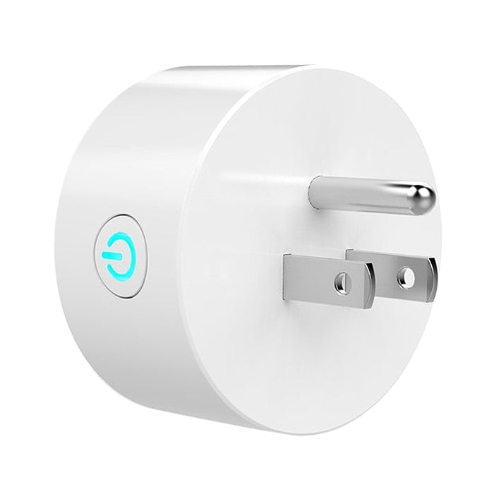 10A Smart WiFi Mini Plug APP Remote Control Timing Check Power Usage Smart Socket Works with Alexa & Google Home, AC 110V, US Plug, Round Shape