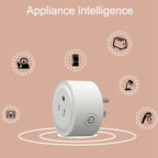 10A Smart WiFi Mini Plug APP Remote Control Timing Check Power Usage Smart Socket Works with Alexa & Google Home, AC 110V, US Plug, Round Shape