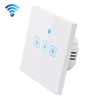 WS-EU-03 EWeLink APP & Touch Control 2A 3 Gangs Tempered Glass Panel Smart Wall Switch, AC 90V-250V, EU Plug, 3 Gangs