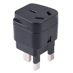 Portable Three-hole AU to UK Plug Socket Power Adapter with Fuse, AU to UK with Fuse