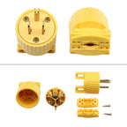 5-15P 125V Detachable Plug Adapter 15A Tripolar Power Adapter, US Plug