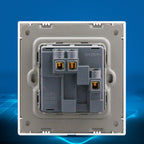 86 Type PC 13A Three Hole Power Socket with Light Switch, UK Plug