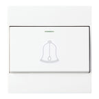 86 Type PC Wall Doorbell Single Control Switch, EU Plug