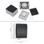IP44 Waterproof Kitchen Bathroom Single Control Switch, EU Plug
