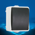 IP44 Waterproof Kitchen Bathroom Single Control Switch, EU Plug