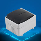 IP44 Waterproof Kitchen Bathroom Double-connection Single Control Switch, EU Plug