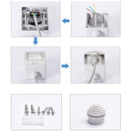 Outdoor IP55 Waterproof Double-connection Socket, EU Plug