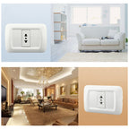 Round Flat Single Connection Ambipolar Wall-mounted Socket