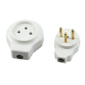 Pair Israel 16A Cylindrical Male Female Butt Joint Tripolar Power Plug
