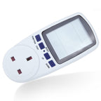 AC 230-250V 50Hz Max 13A LCD Display Energy Meter Watt Volt Voltage Power Analyzer Automatic Electricity Monitor Analyzer Power, UK Plug, AC 230-250V UK Plug