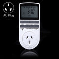 AC 240V Smart Home Plug-in Programmable LCD Display Clock Summer Time Function 12/24 Hours Changeable Timer Switch Socket, AU Plug, AC 240V AU Plug