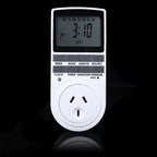 AC 240V Smart Home Plug-in Programmable LCD Display Clock Summer Time Function 12/24 Hours Changeable Timer Switch Socket, AU Plug, AC 240V AU Plug