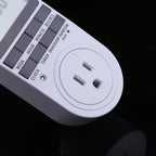 AC 120V Smart Home Plug-in Programmable LCD Display Clock Summer Time Function 12/24 Hours Changeable Timer Switch Socket, US Plug, AC 120V US Plug