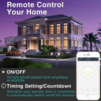 JH-G09U 15A 2.4GHz WiFi Control Hubless Smart Home Power Socket Works with Alexa  & Google Home, AC 100-240V, US Plug, JH-G09U