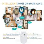 JH-G09U 15A 2.4GHz WiFi Control Hubless Smart Home Power Socket Works with Alexa  & Google Home, AC 100-240V, US Plug, JH-G09U