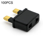 100 PCS US/EU Plug to UK Plug Adapter Power Socket Travel Converter