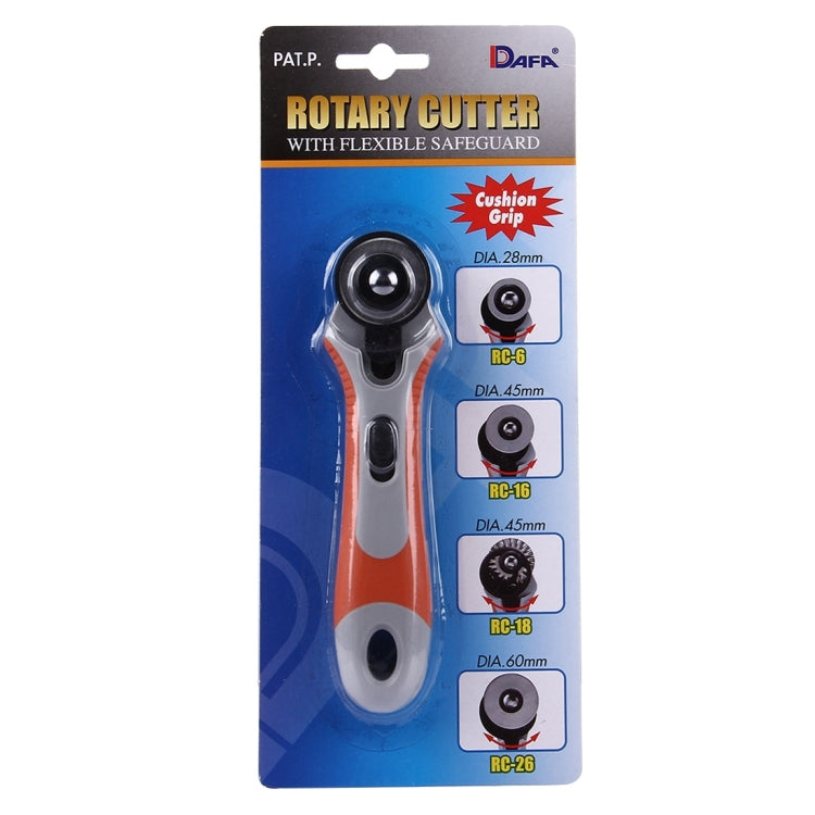 DAFA RC-6 28mm Dia Blade Straight Handle Rotary Cutter with Safeguard, RC-6 Cutter