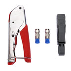 WLXY 518A Crimping Pliers Wire Stripper Repair Hand Tool Set for RG59 / RG6 Coaxial Cable, Wire Stripper+Extrusion Tool