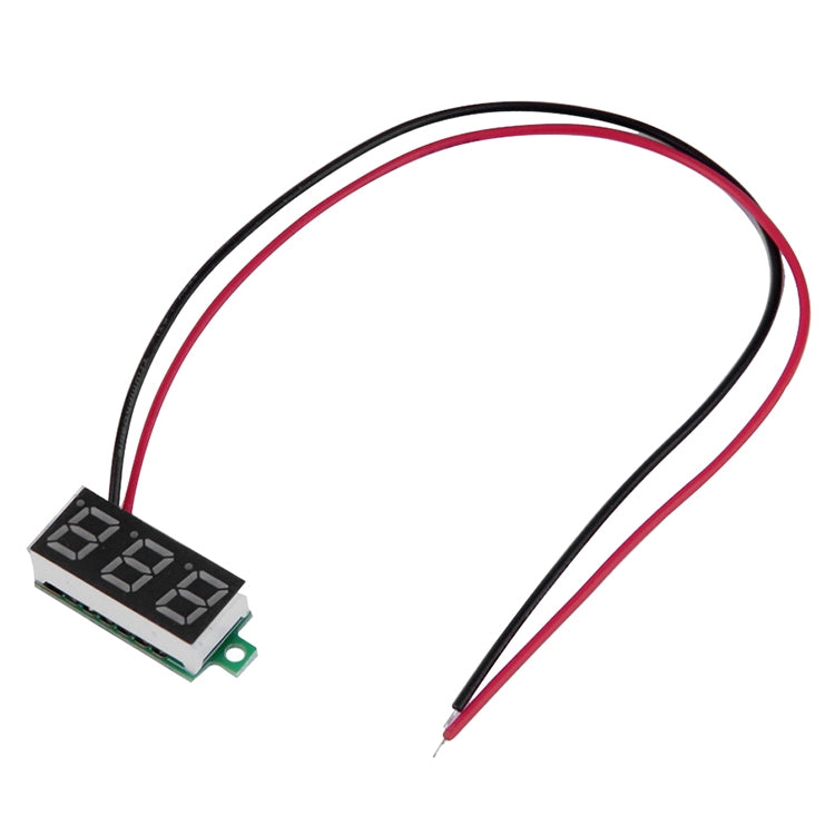 10 PCS 0.36 inch 2 Wires Digital Voltage Meter, Color Light Display, Measure Voltage: DC 2.5-30V