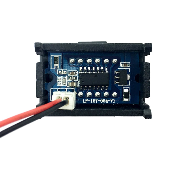 10 PCS 0.36 inch 3 Wires Digital Voltage Meter with Shell, Color Light Display, Measure Voltage: DC 0-100V