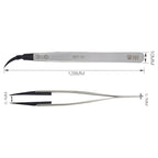 BEST BST-7A  Curved Head Tweezers for Mobile Phone / Computer Repair, BST-7A
