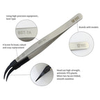 BEST BST-7A  Curved Head Tweezers for Mobile Phone / Computer Repair, BST-7A