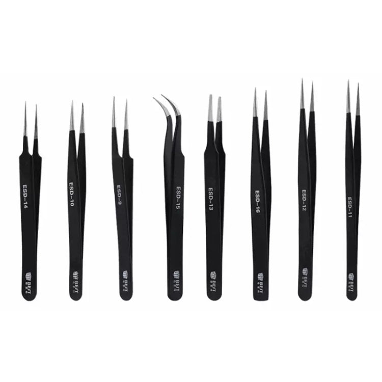 BEST BST-13 Precision Anti-static ESD Stainless Steel Tweezers, BST-13