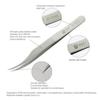 BEST BST-151SA Brushed stainless steel tweezers, BST-151SA