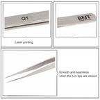 BEST BST-Q1 Brushed stainless steel tweezers, BST-Q1
