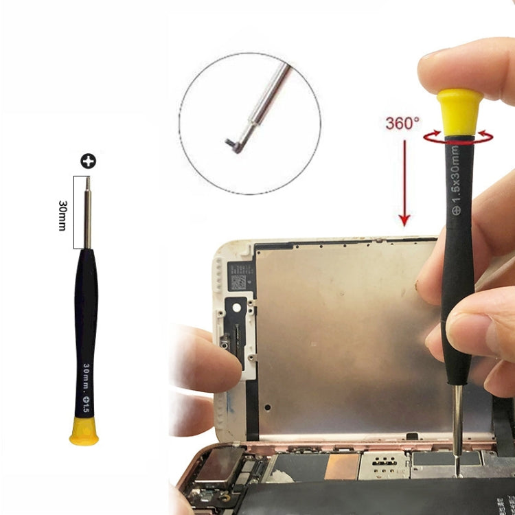 JF-614 1.5 Metal + Plastic Mobile Phone Repair Tool Phillips Screwdriver, 1.5 Cross