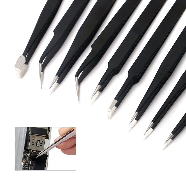 JF-8142 Metal Tweezers Repairing Disassemble Tool Kit, JF-8142