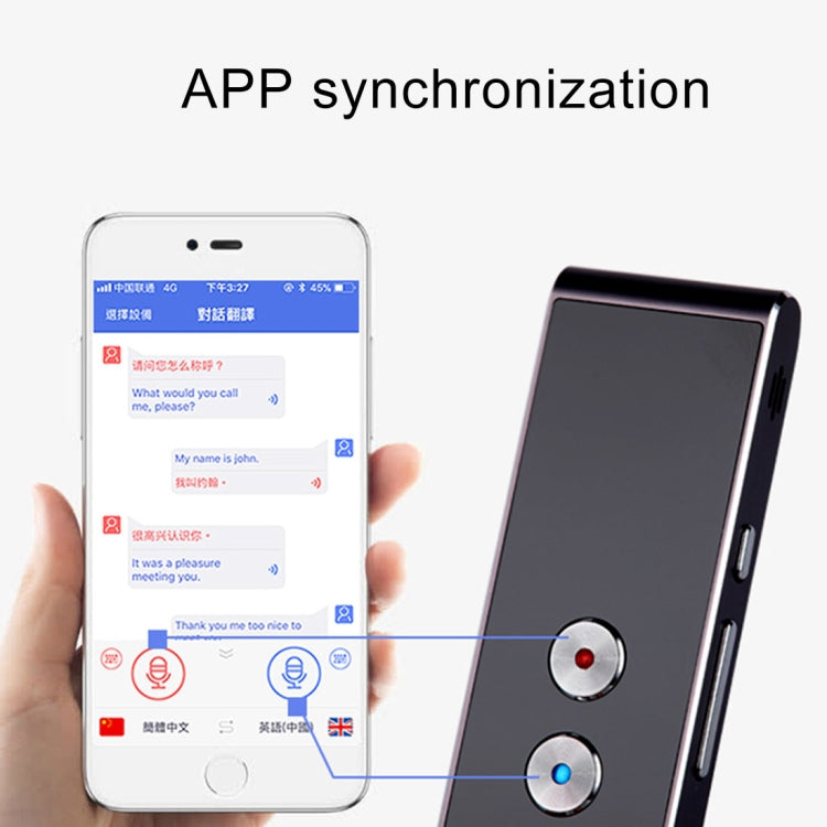 T8 Handheld Pocket Smart Voice Translator Real Time Speech Translation Translator with Dual Mic, Support 33 Languages