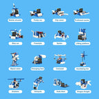 Yahboom 16 in 1 Building:bit Super Kit Programmable Building Block Kit Compatible with BBC Micro:bit V1.5/ V2 Board, without micro:bit, Super Kit