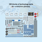 Yahboom 16 in 1 Building:bit Super Kit Programmable Building Block Kit Compatible with BBC Micro:bit V1.5/ V2 Board, without micro:bit, Super Kit