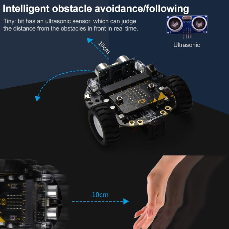 Yahboom Tinybit Smart Robot Car Compatible with Micro:bit V2/1.5 board, without Micro:bit V2/V1.5 Board, Tinybit Smart Robot