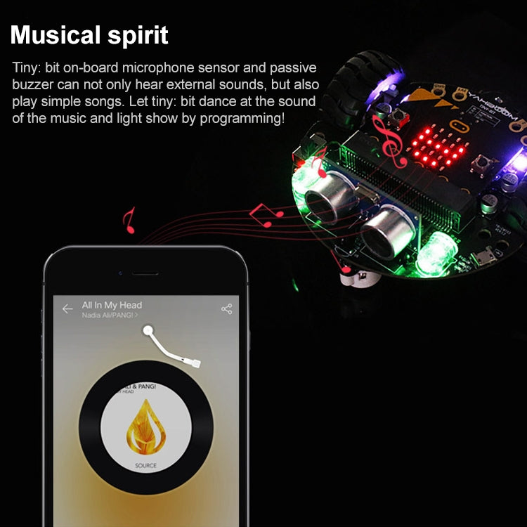 Yahboom Tinybit Smart Robot Car Compatible with Micro:bit V2/1.5 board, without Micro:bit V2/V1.5 Board, Tinybit Smart Robot