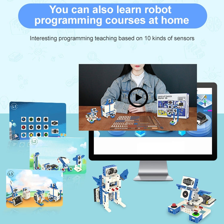 Yahboom Building Block Sensor Module Kit, Compatible with Micro:bit V2/V1.5 Arduino UNO Raspberry Pi Pico, without micro:bit, Building Block Sensor Kit