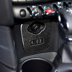 Car F Chassis Cigarette Lighter Cover Panel Carbon Fiber Decorative Sticker for BMW Mini Cooper F55 / F56 / F57, For BMW Mini F54