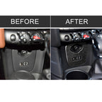 Car F Chassis Cigarette Lighter Cover Panel Carbon Fiber Decorative Sticker for BMW Mini Cooper F55 / F56 / F57, For BMW Mini F54