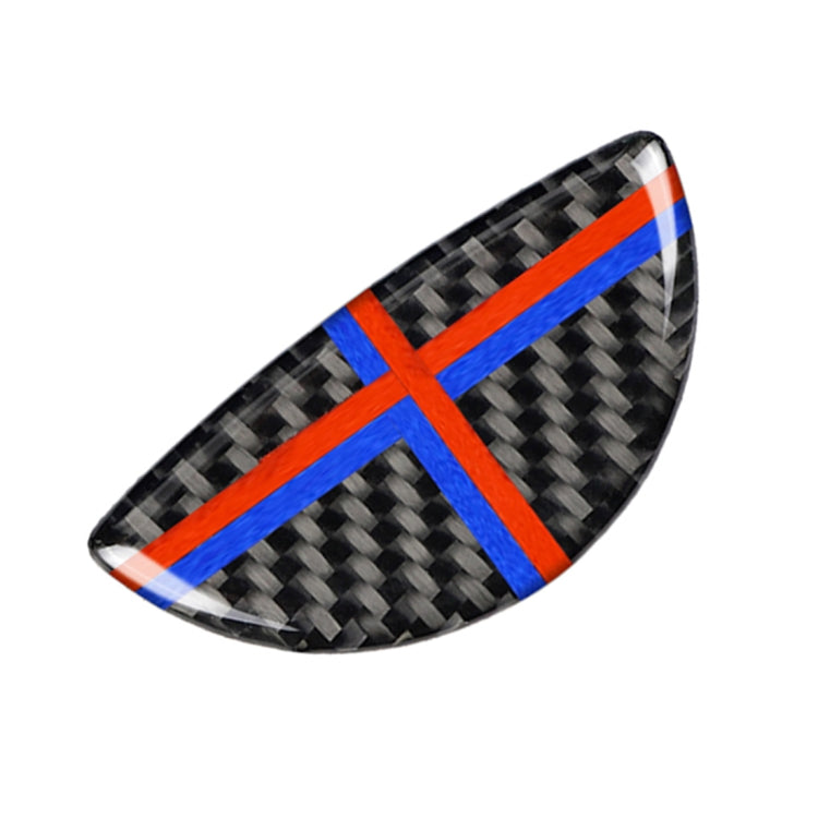 2 PCS Red Blue Color R / F Universal Car Door Handle Carbon Fiber Decorative Sticker for BMW Mini R55 / R56 / R60 / R61 / F55 / F54 / F60, For BMW Mini R55 (Red Blue Color)